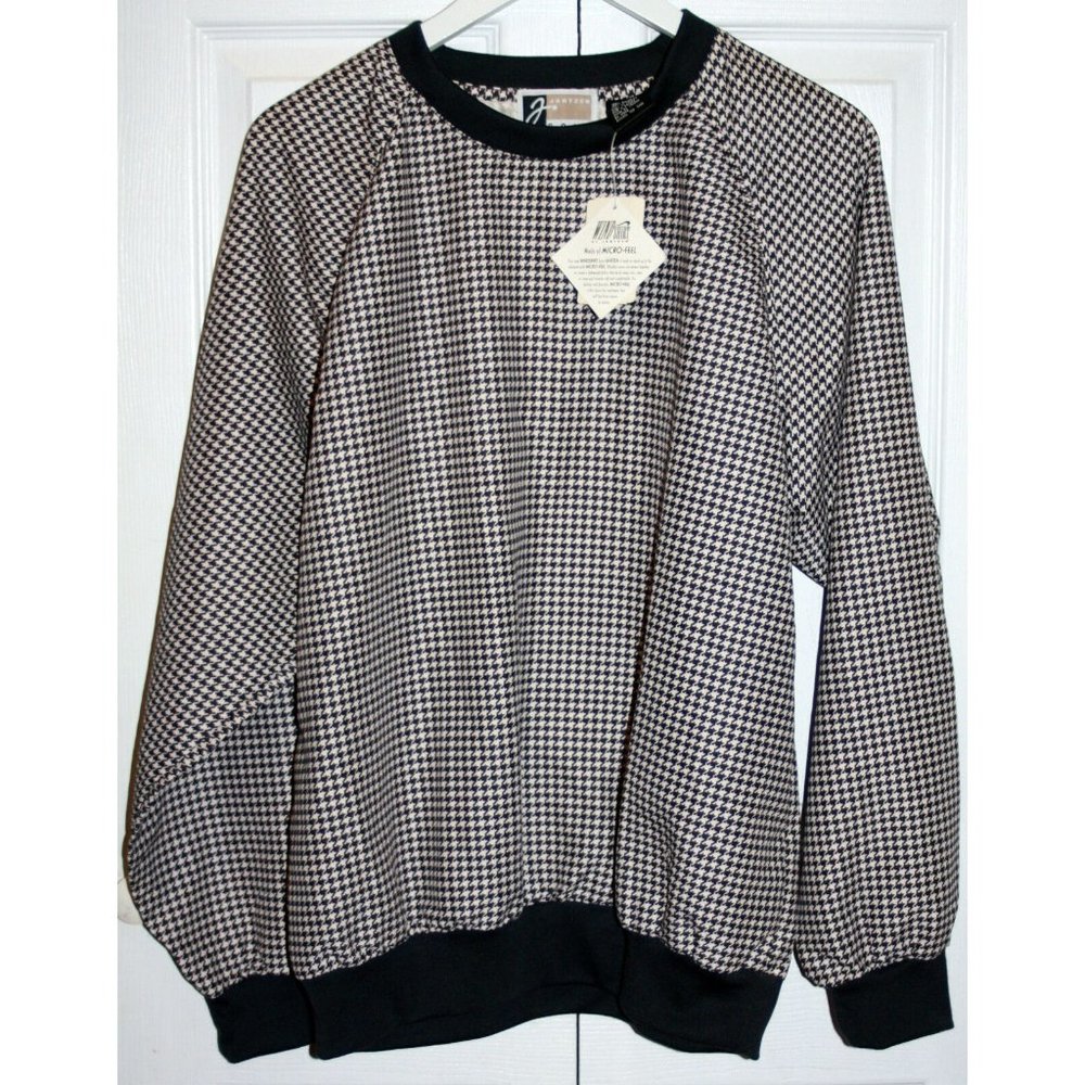JANTZEN Pullover GOLF Shirt  windshirt M Houndstooth wind top new shirt  Mens
